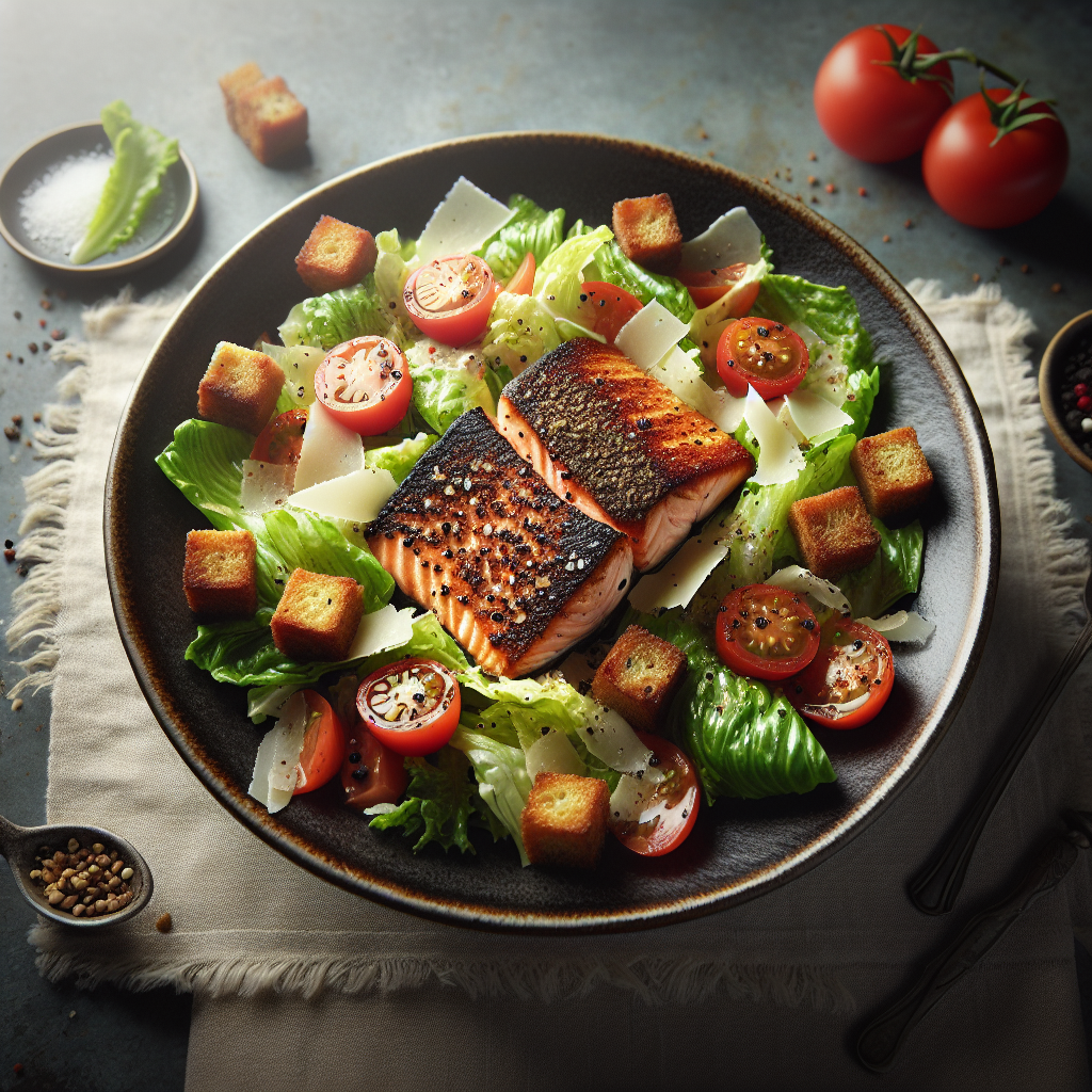 Blackened Salmon Caesar