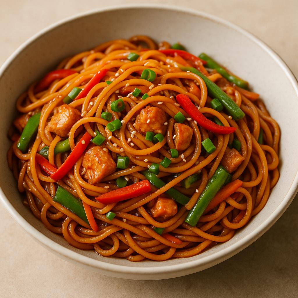 Schezwan Noodles (Veg or Chicken)